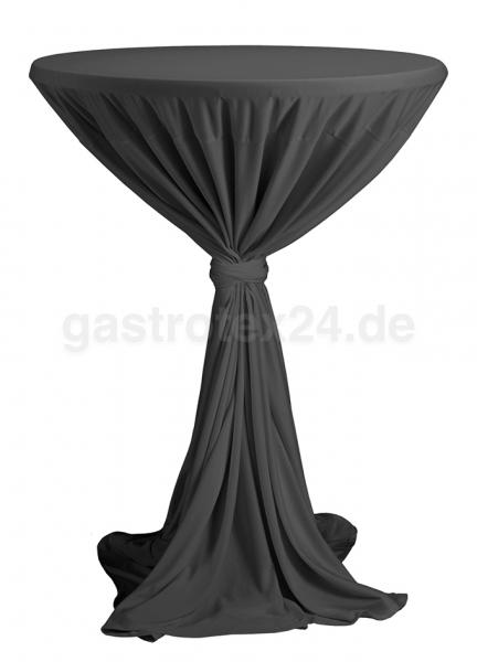 Stehtischhusse "President" - 100% Polyester - für Stehtische 80-90 cm rund - Farbe: dunkelgrau (anthrazit)